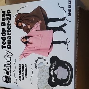 THE COMFY- TEDDY BEAR W/ QUARTER-ZIP- SOFTEST COMFY-UNISEX